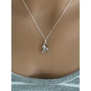 Sterling Silver 3D Oxidized Saddle Necklace, Silver 3D Horse Saddle Necklace